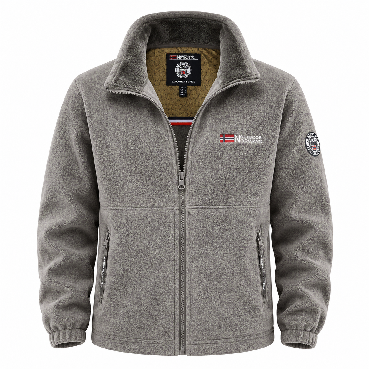 Nordic Peak Men's Sherpa-Lined Fleece Hoodie