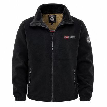 Nordic Peak Men's Sherpa-Lined Fleece Hoodie