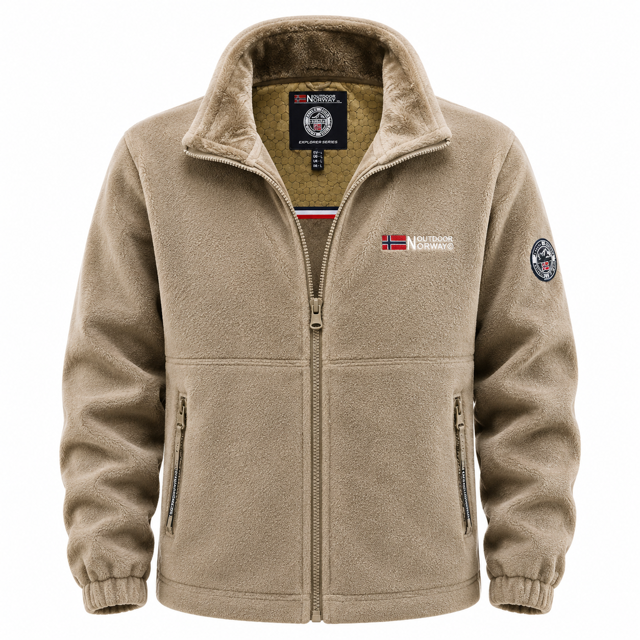 Nordic Peak Men's Sherpa-Lined Fleece Hoodie