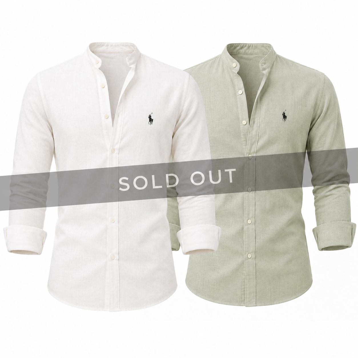 Grandad Collar Linen Shirt — Buy 1 Get 2