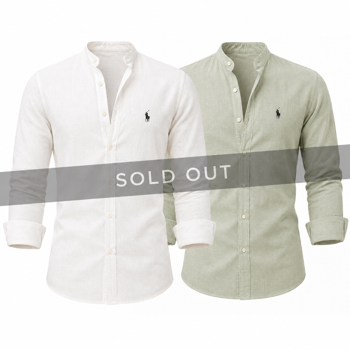 Grandad Collar Linen Shirt — Buy 1 Get 2
