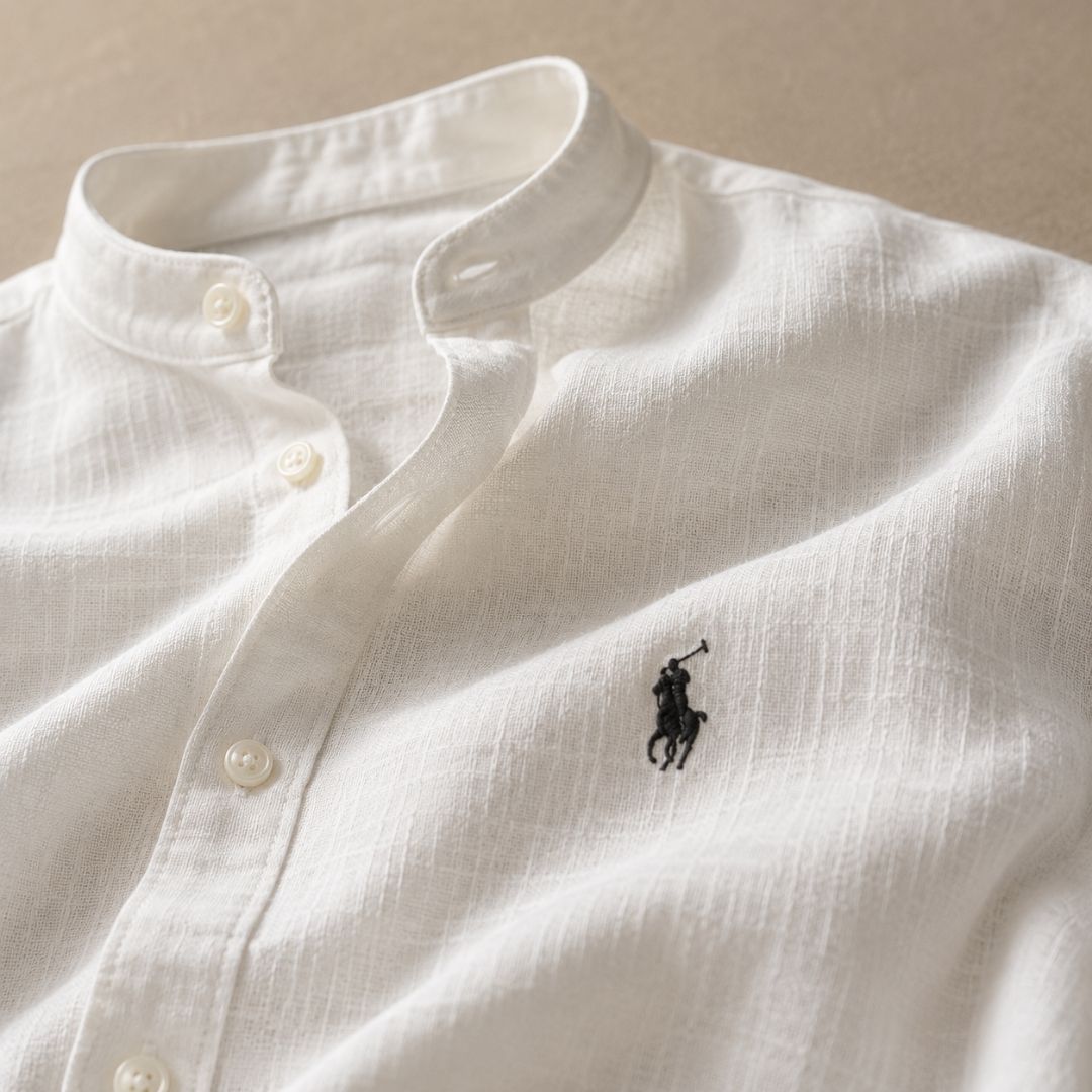 Grandad Collar Linen Shirt — Buy 1 Get 2